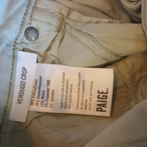 Paige Verdugo Crop Sage Skinny Jeans TTT - Picture 3 of 4